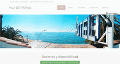 Desktop Screenshot of hotelviladepremia.com