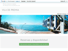Tablet Screenshot of hotelviladepremia.com